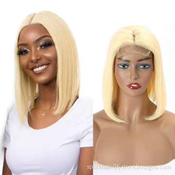 SPARK Wholesale Ombre Lace wig 613 Grey Ombre Color Lace Front Wig Human Hair Blonde Ombre Human Hair Bob Wig